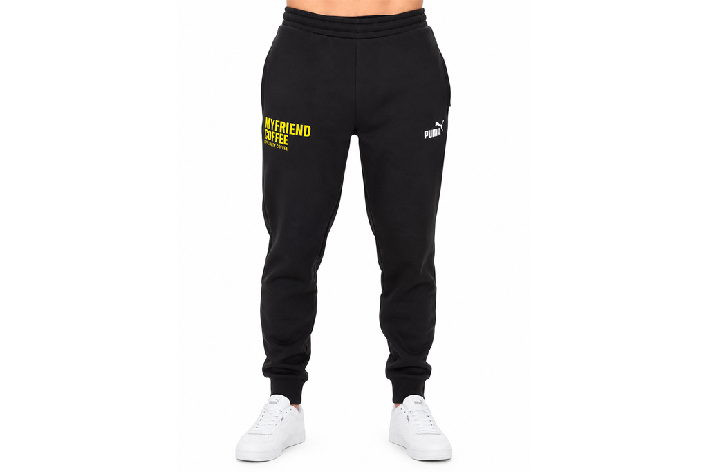 Pantalón Jogger MyFriend Coffee x Puma Negro Unisex – Edición Specialty Coffee